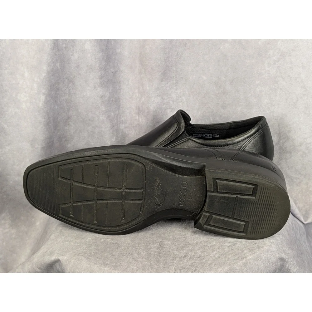 ECCO Helsinki 2.0 Mens Black Leather Slip On Loafers Square Toe 523304 EU 46